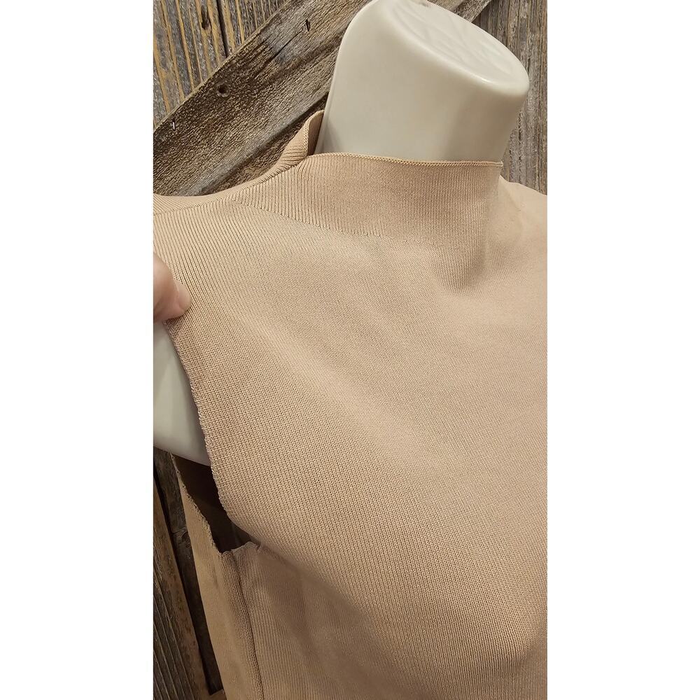 Haniela Funnel Neck Knit Top 4 neutral beige minimalist career business casual - Picture 5 of 9